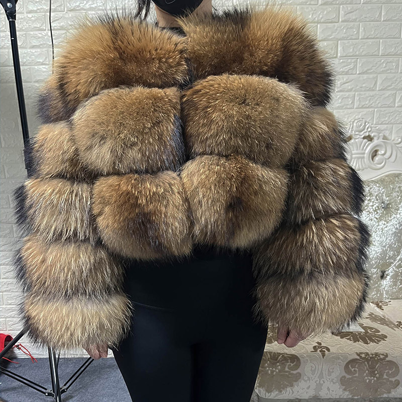 Winter Clothing Equipment - Plus Size Tops Brown Fur Maomaokong