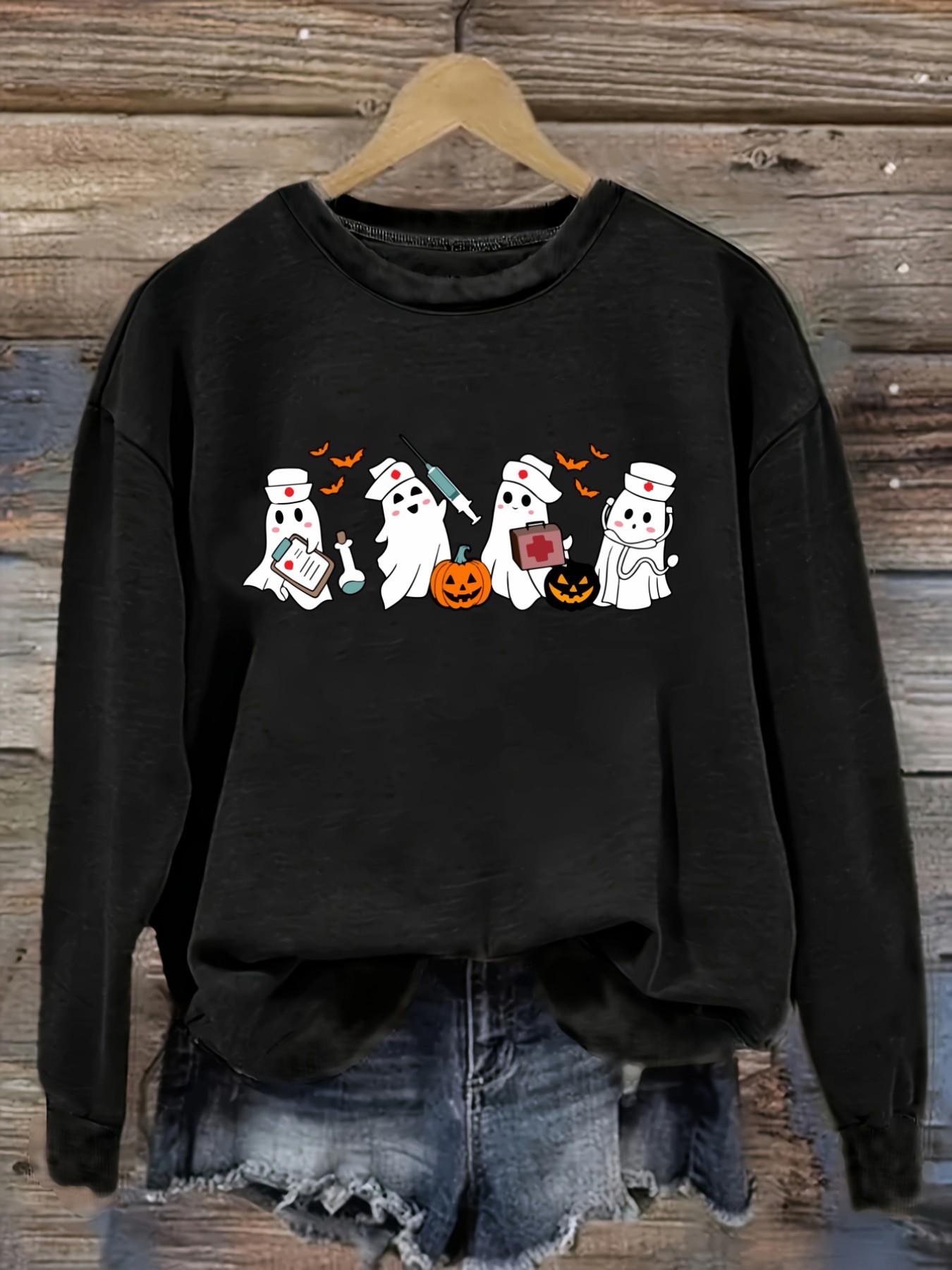 Winter Clothing Outfits - Women's Casual Long Sleeve Crew Neck