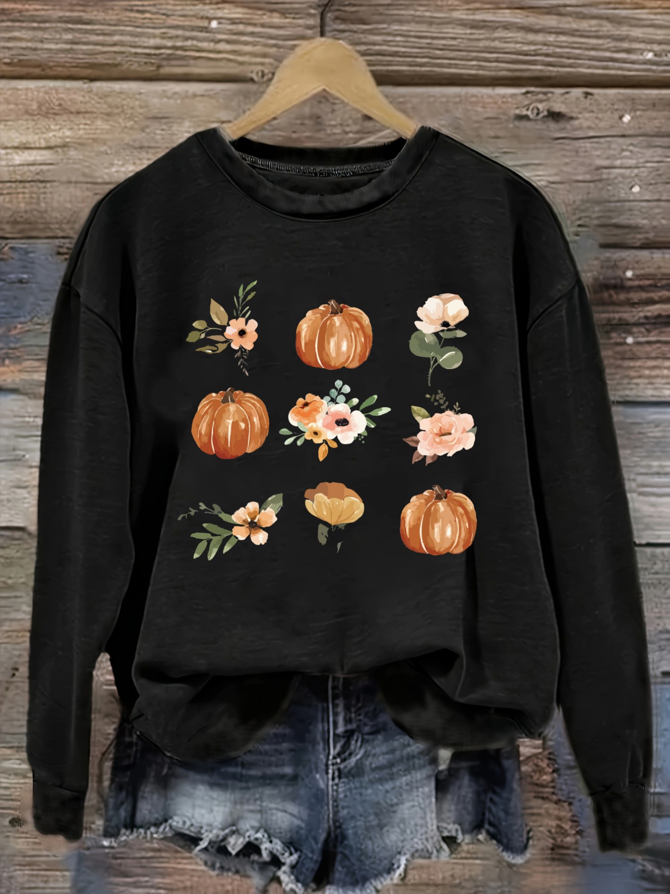 Winter Clothing Outfits - Women's Casual Long Sleeve Crew Neck