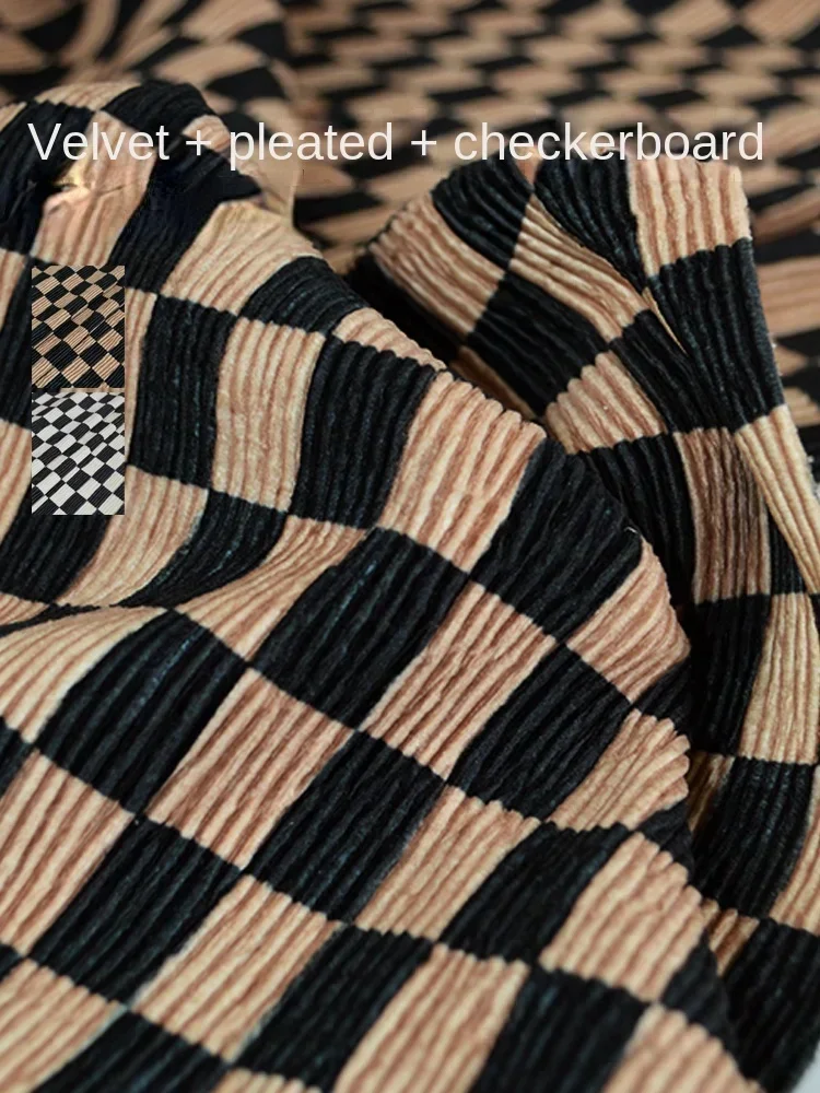 Winter Clothing Wholesale - Autumn Winter Pleated Velvet Fabric for