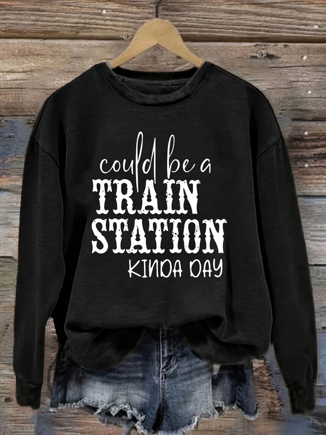 Winter Clothing Outfits - Women's Casual Long Sleeve Crew Neck