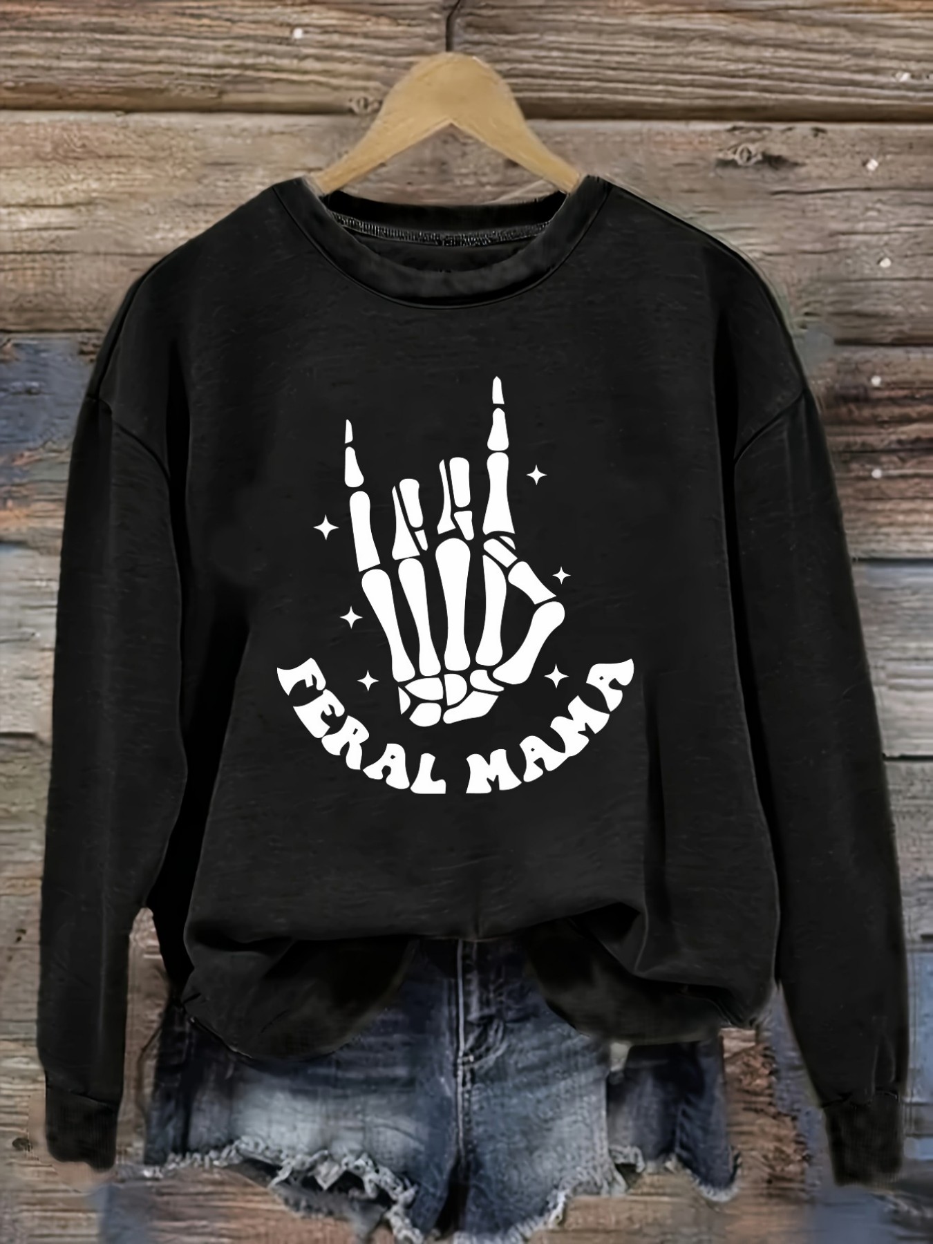 Winter Clothing Outfits - Women's Casual Long Sleeve Crew Neck