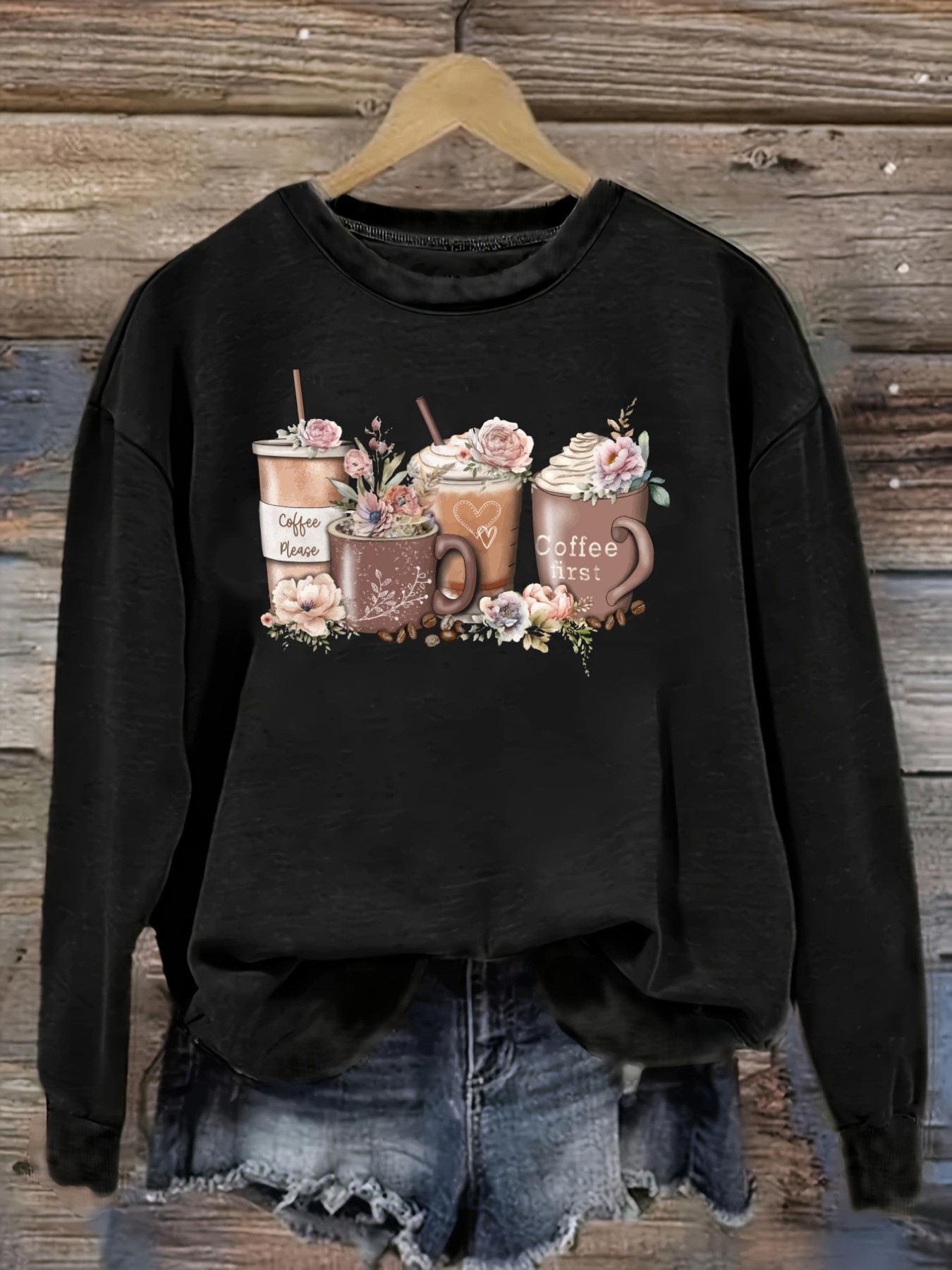 Winter Clothing Outfits - Women's Casual Long Sleeve Crew Neck