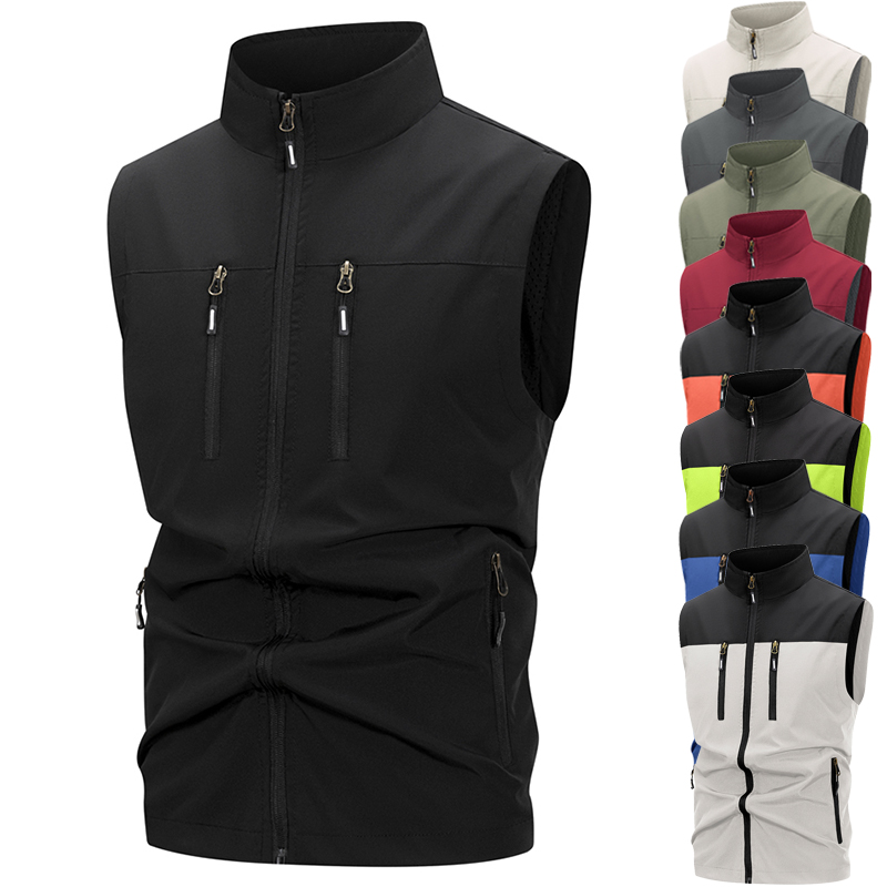 Winter Clothing Equipment - Men's Lightweight Softshell Vest with Zipper