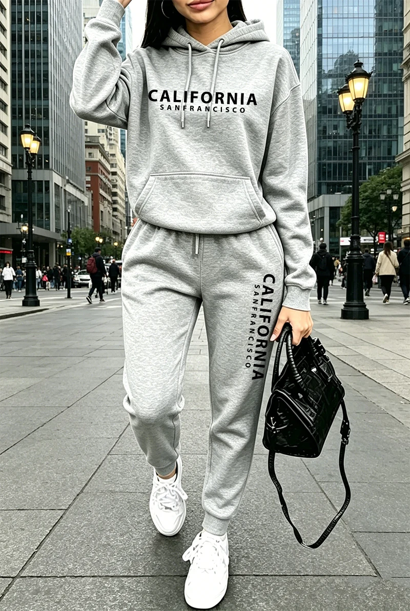 Winter Clothing Women'S - Quality Womens Tracksuit Printing Casual Hoodie