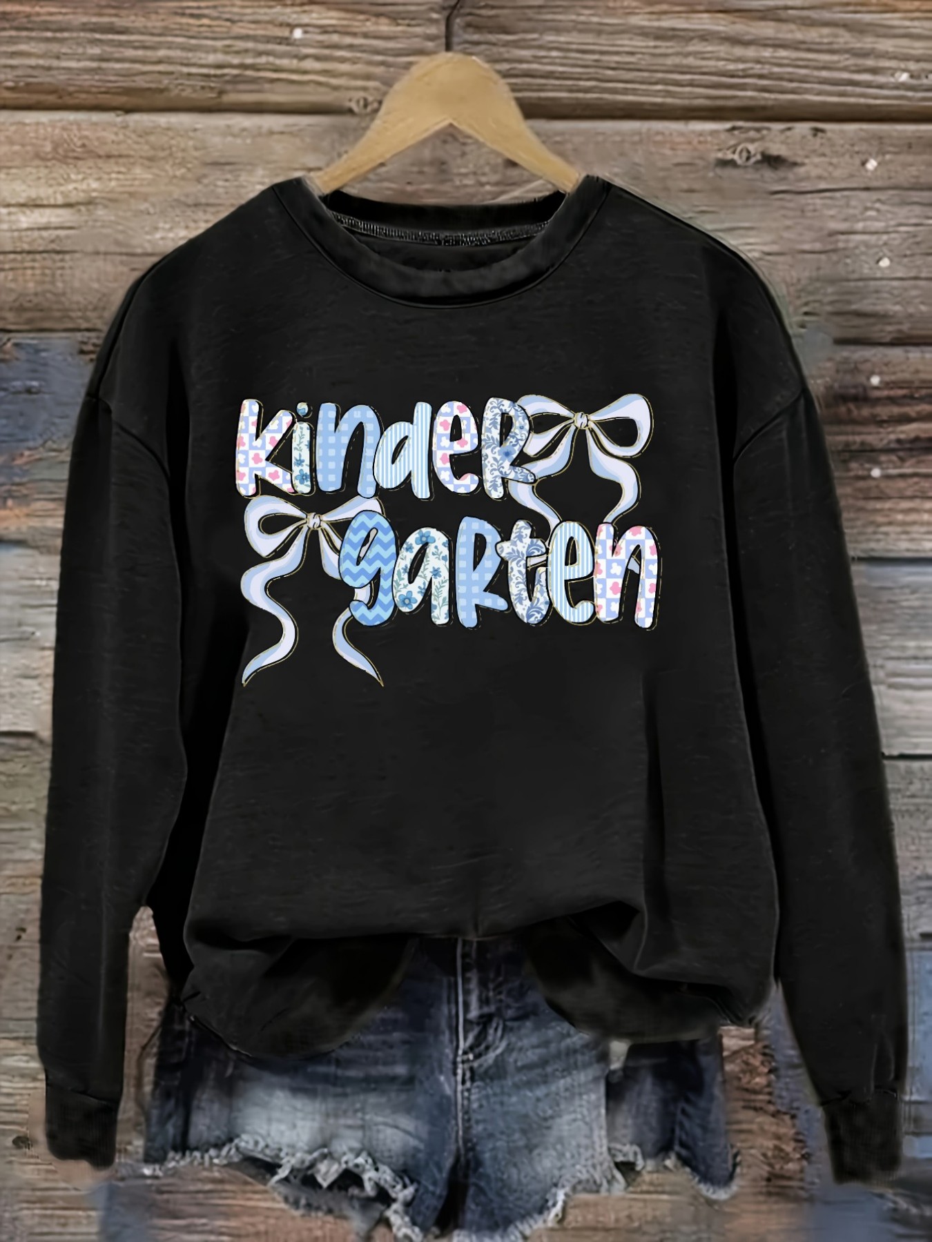 Winter Clothing Outfits - Women's Casual Long Sleeve Crew Neck