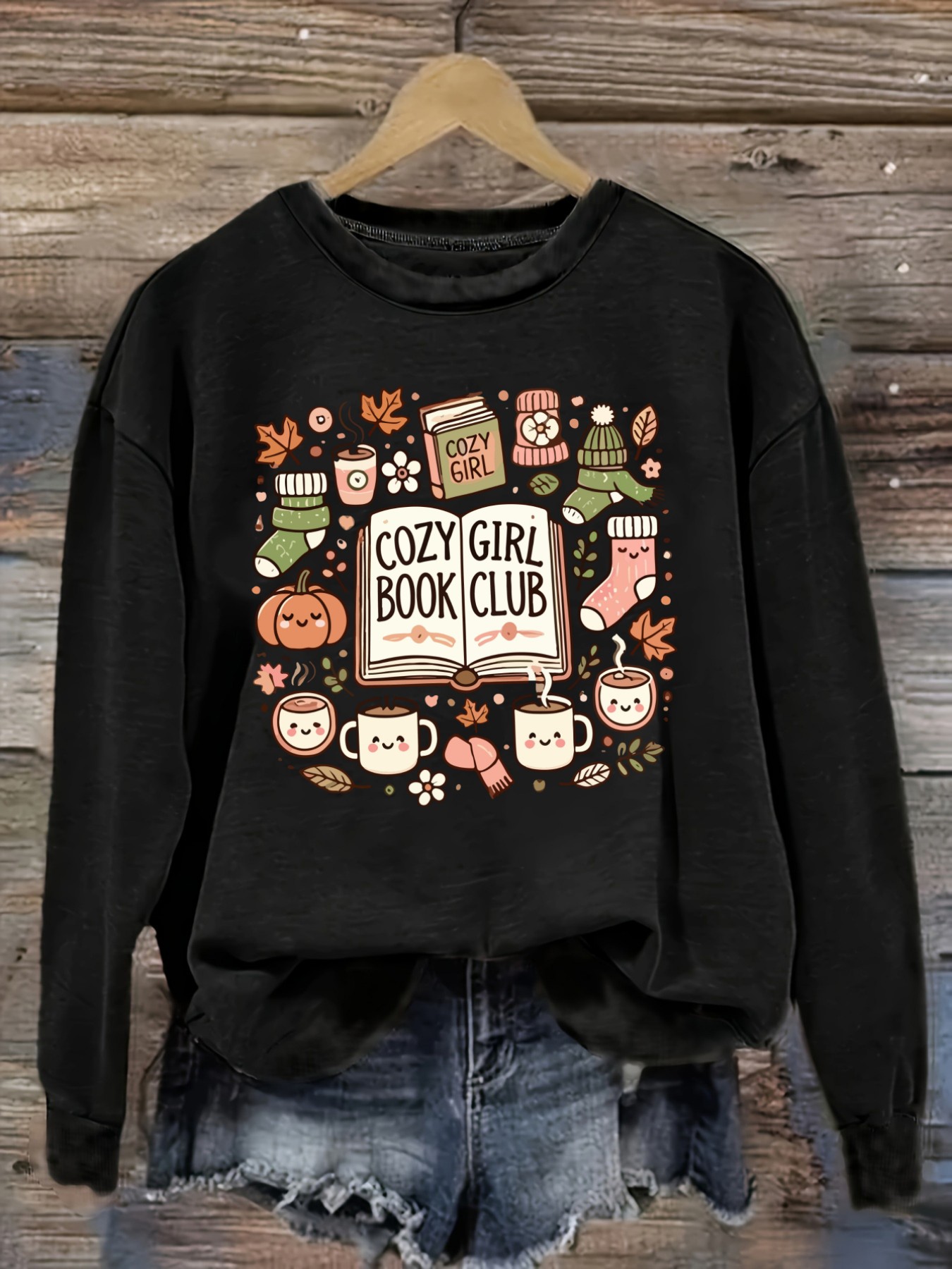 Winter Clothing Outfits - Women's Casual Long Sleeve Crew Neck