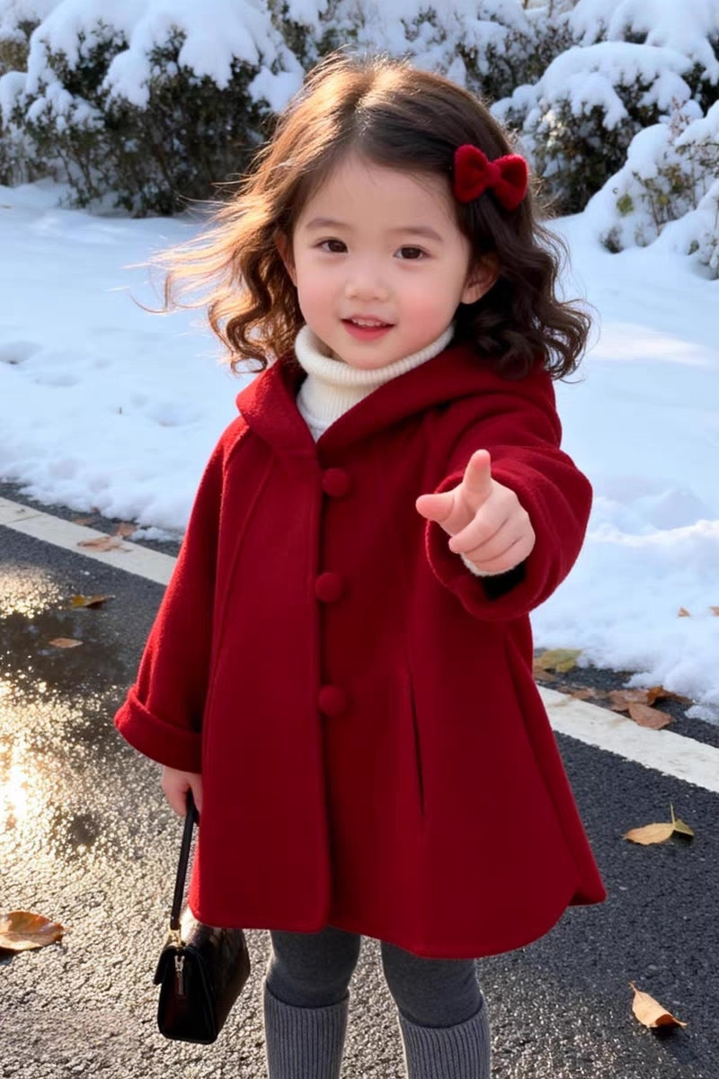 Girls Wool Coat Autumn Winter  - Winter Clothing Baby Girl recension och pris