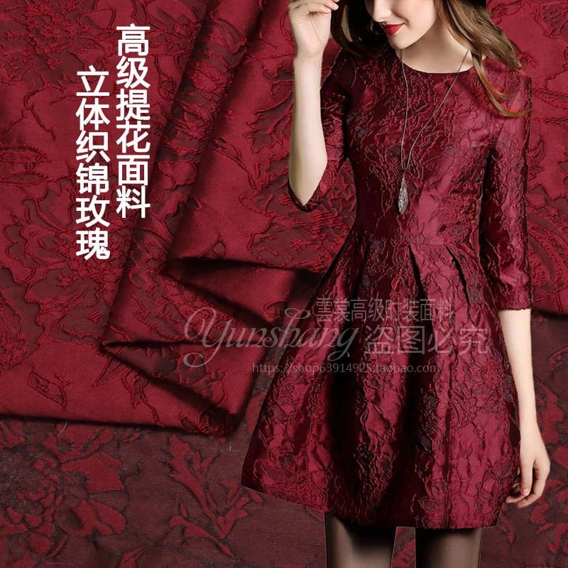 Brocade Jacquard Fabric Autumn - Winter Clothing Wholesale recension och pris