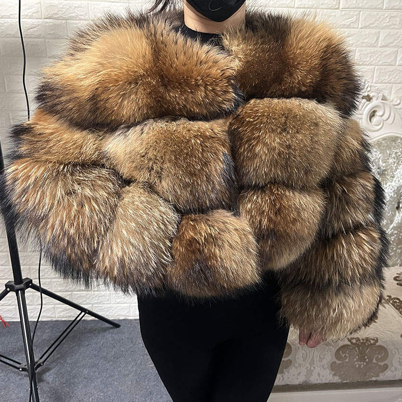 Plus Size Tops Brown Fur Maoma - Winter Clothing Equipment recension och pris