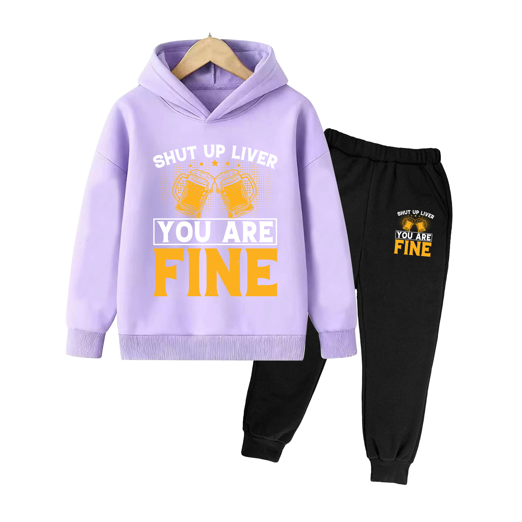 Kids Hoodie & Sweatpants Set,  - Yellow Winter Clothing recension och pris