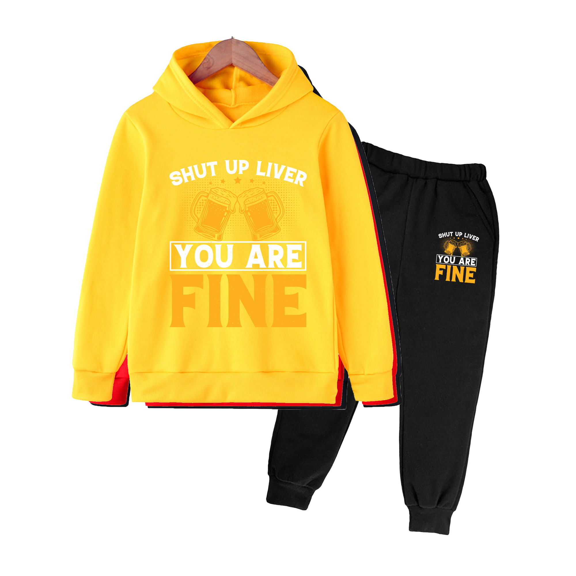 Kids Hoodie & Sweatpants Set,  - Yellow Winter Clothing recension och pris