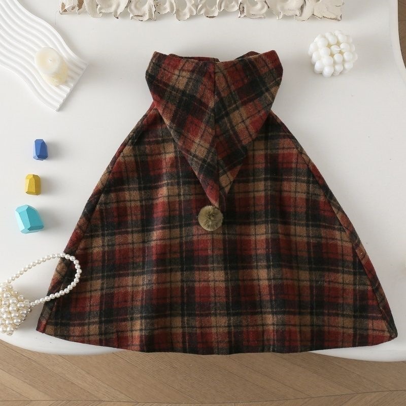 Girls Plaid Cape Children's Co - Winter Clothing Baby Girl recension och pris