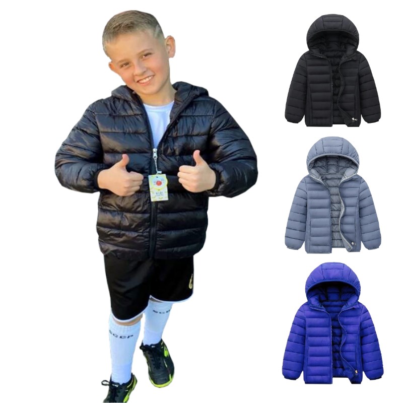 Hooded Lightweight Down Jacket - Winter Clothing For Boys recension och pris
