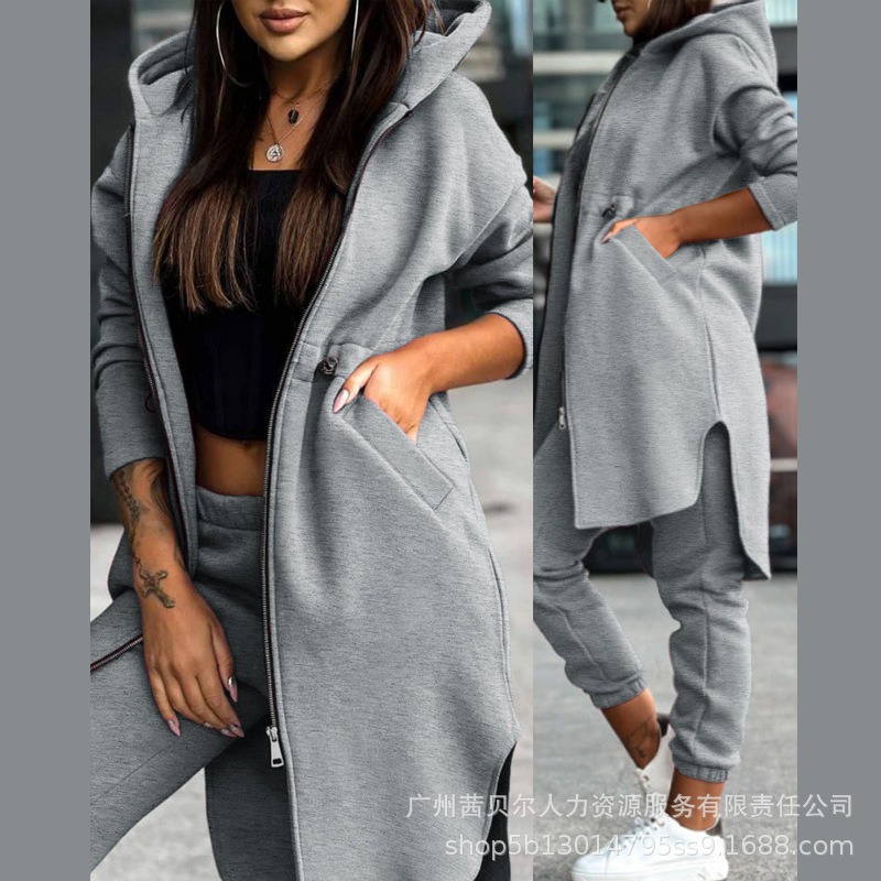 Women's Hooded Zipper Irregula - Winter Clothing Kit recension och pris