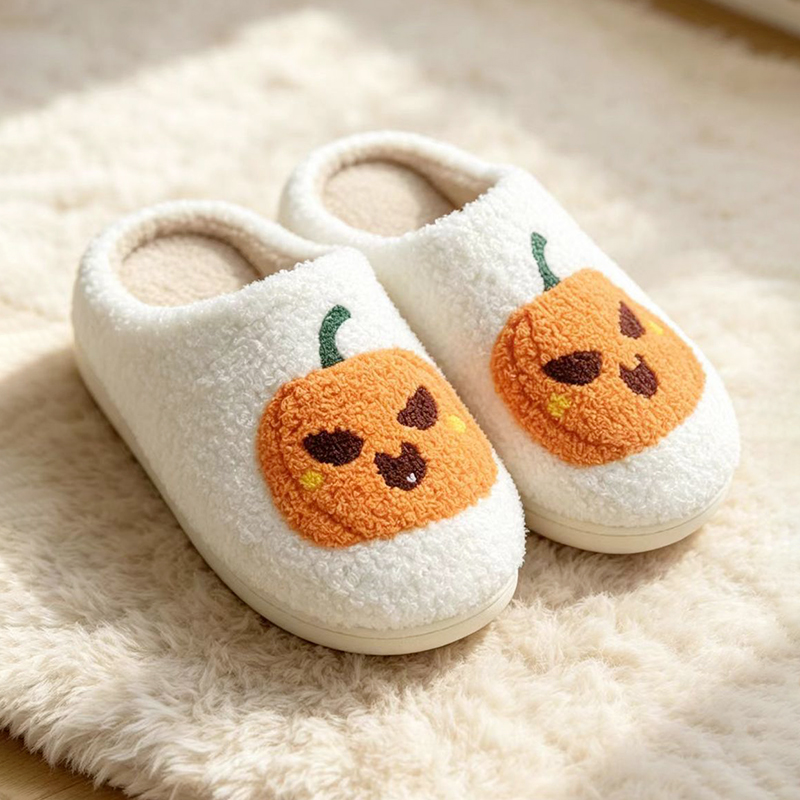 Halloween Pumpkin Fluffy Slipp - Winter Clothing Material recension och pris