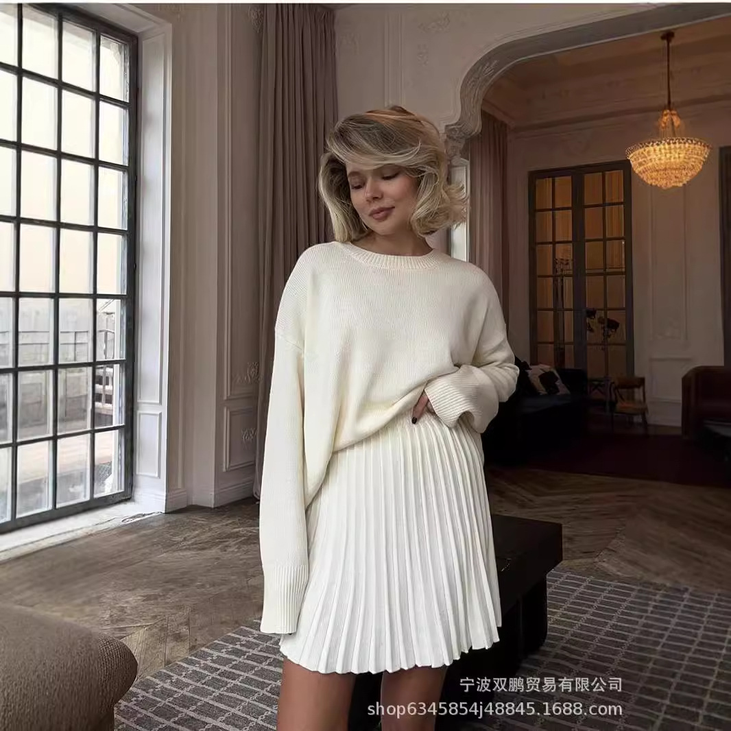 Autumn Solid Color O-neck Swea - Winter Clothing Kit recension och pris