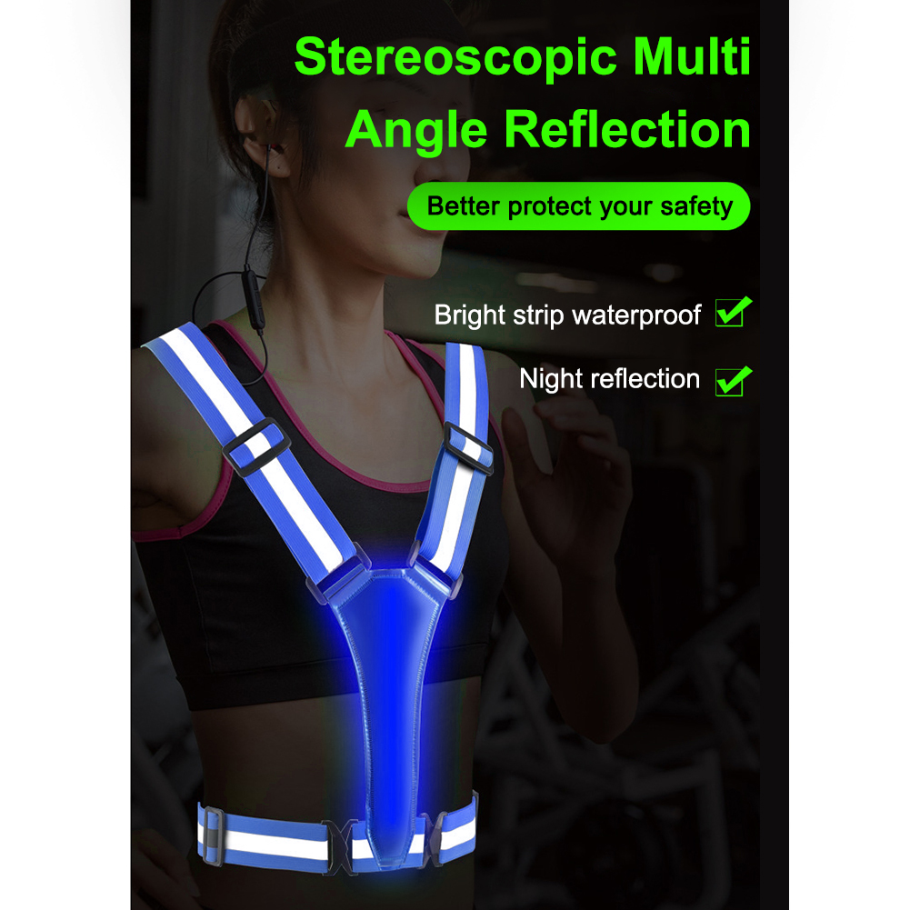 LED Running Vest Adjustable Re - Yellow Winter Clothing recension och pris