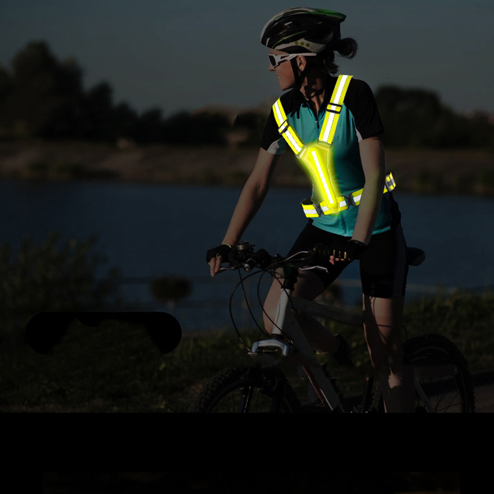 LED Running Vest Adjustable Re - Yellow Winter Clothing recension och pris