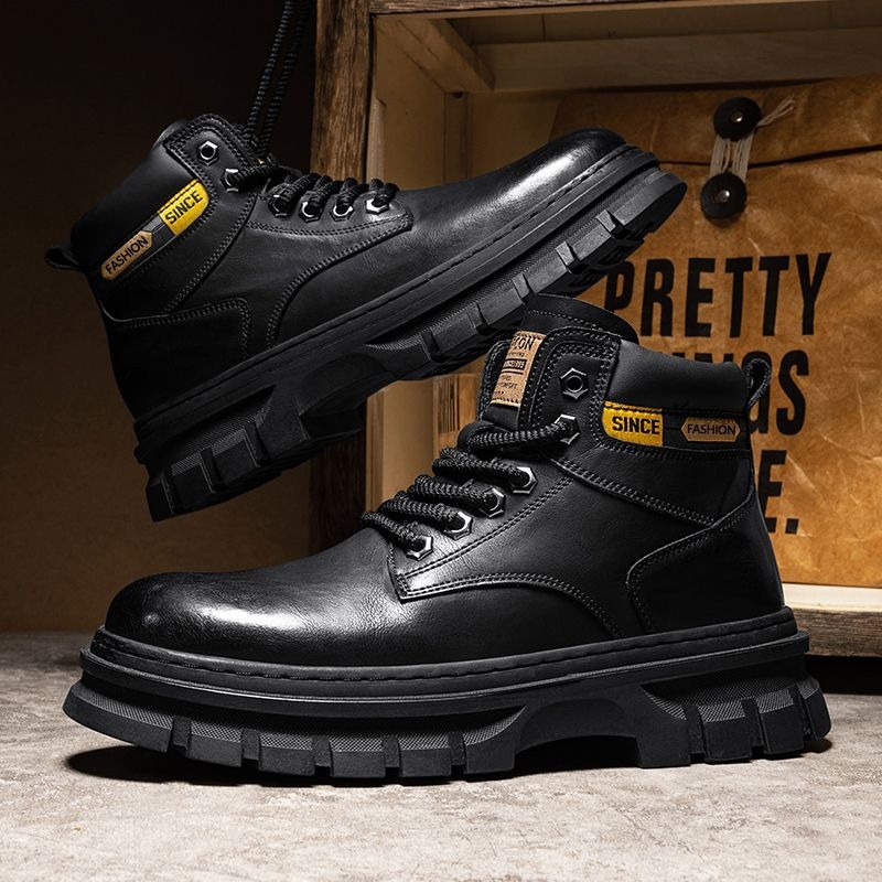 Vintage Men Platform Ankle Boo - Winter Clothing Material recension och pris