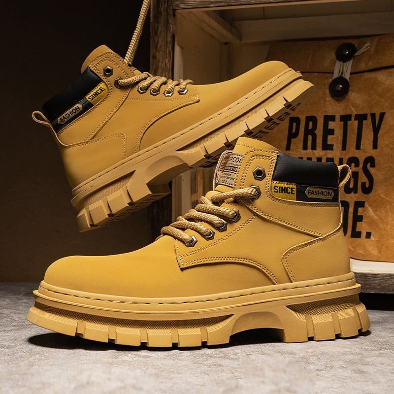 Vintage Men Platform Ankle Boo - Winter Clothing Material recension och pris