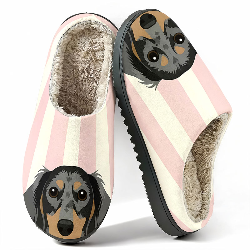Dachshund Dog Pink Stripe Prin - Winter Clothing Material recension och pris