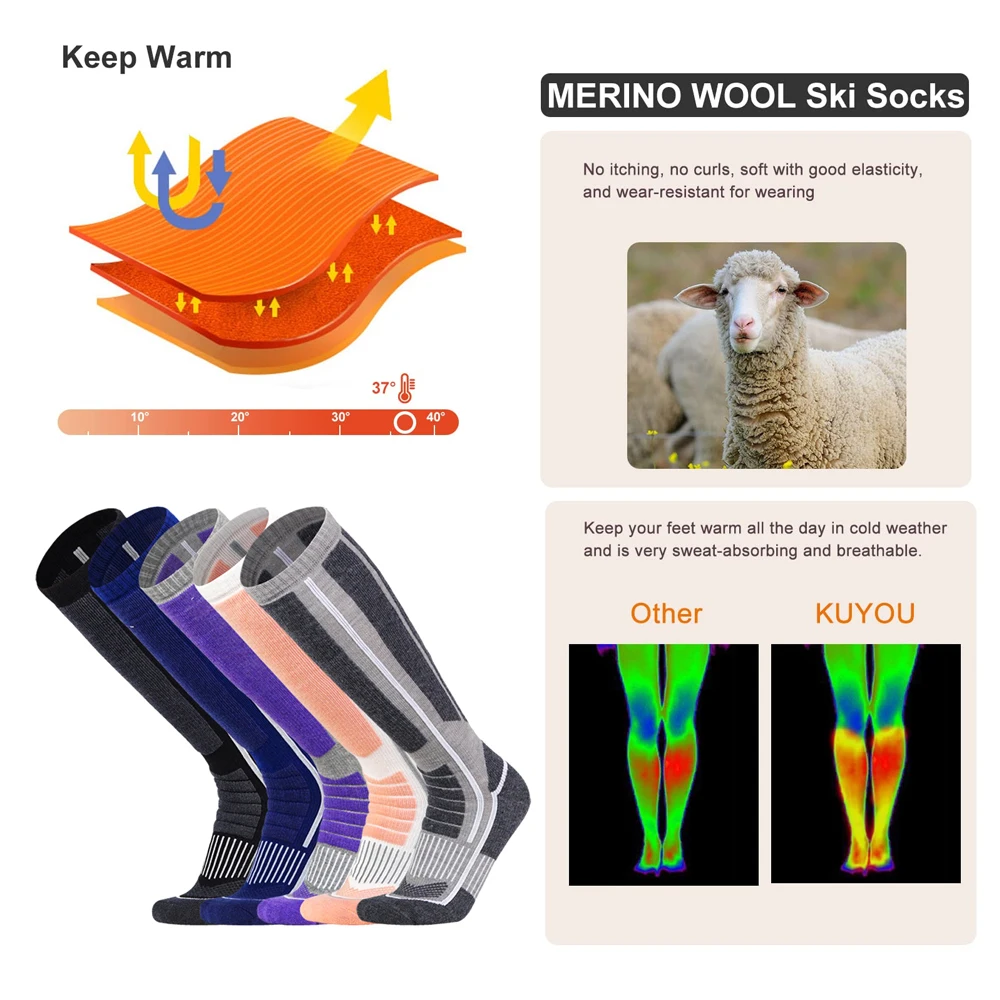 1 Pair Merino Wool Thermal Soc - Thermal Sock Merino recension och pris