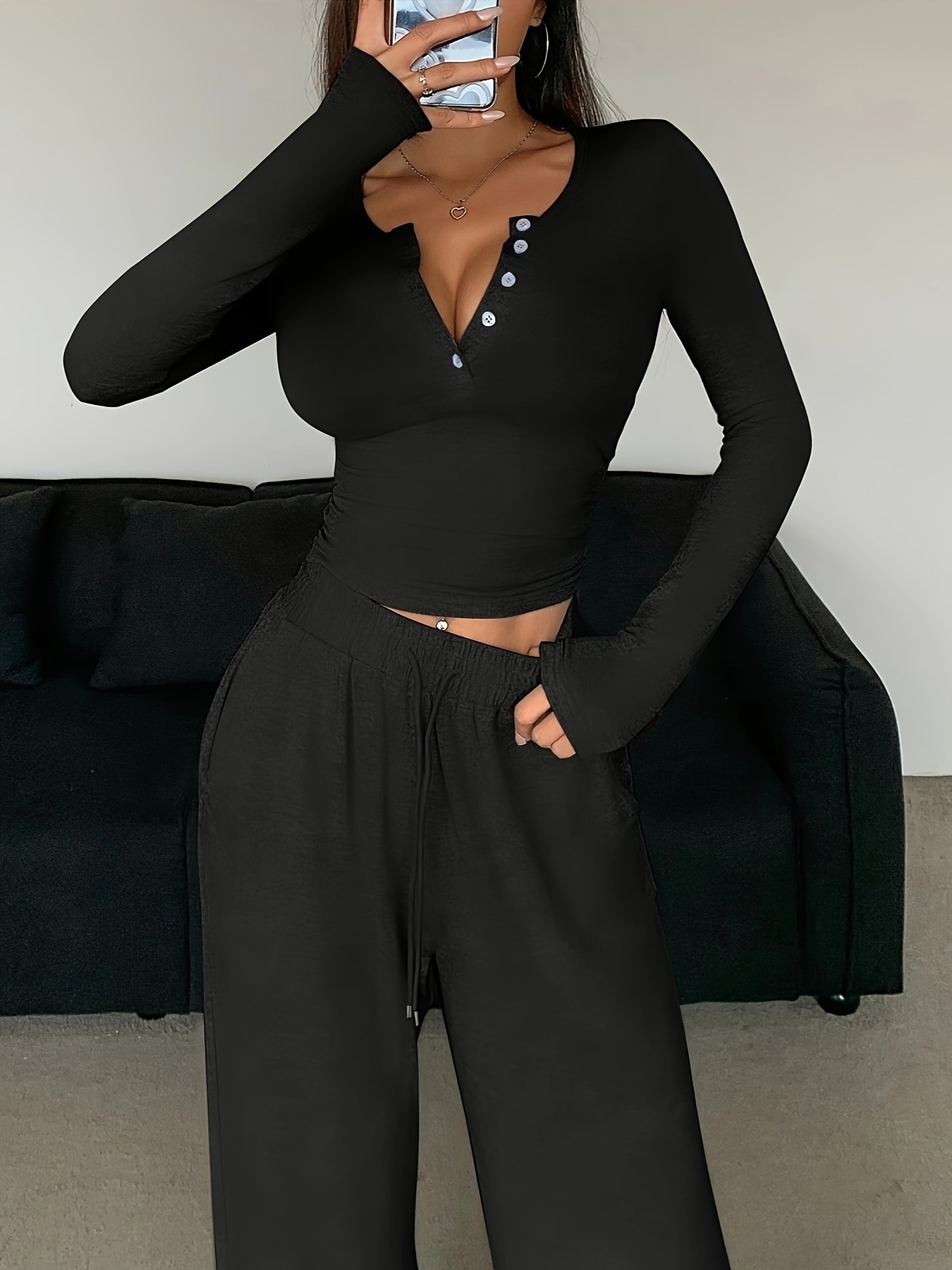 Solid Color Pant Sets Autumn W - Winter Clothing Kit recension och pris
