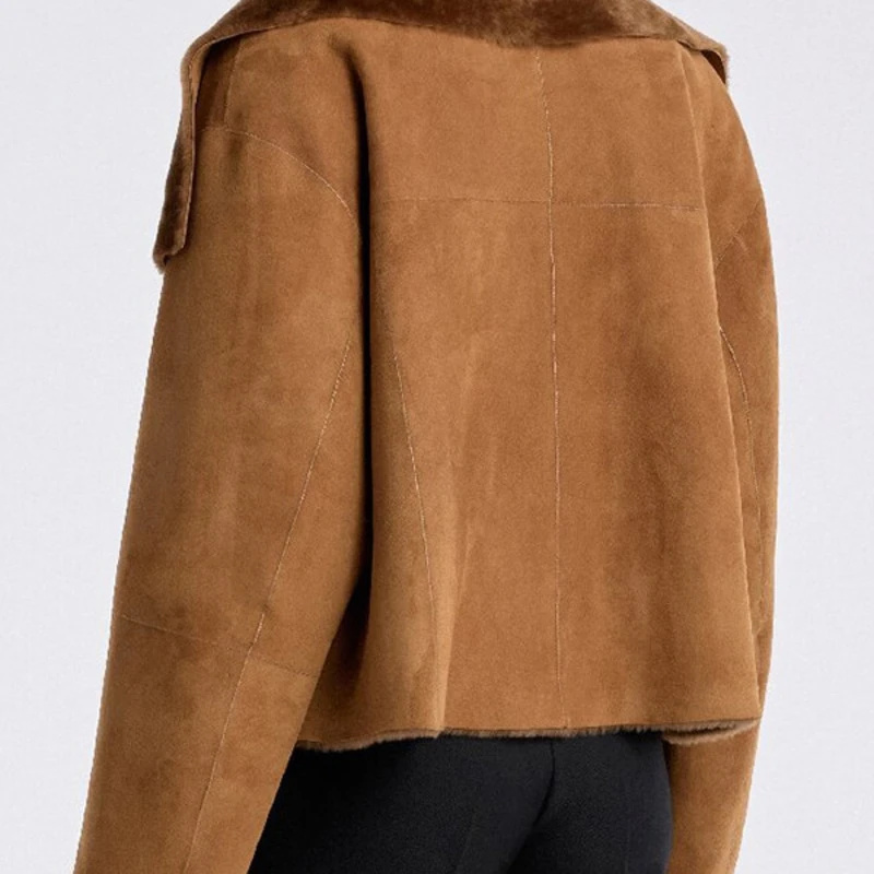 Women Faux Suede Jacket Revers - Winter Clothing Pictures recension och pris
