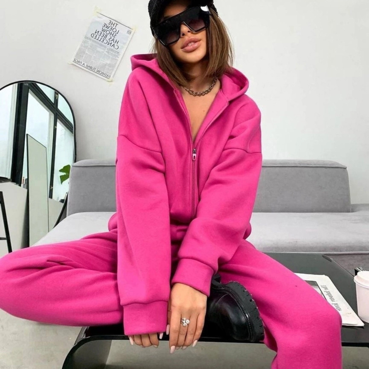 Zipper Hooded Coat Pants Sets  - Winter Clothing Kit recension och pris