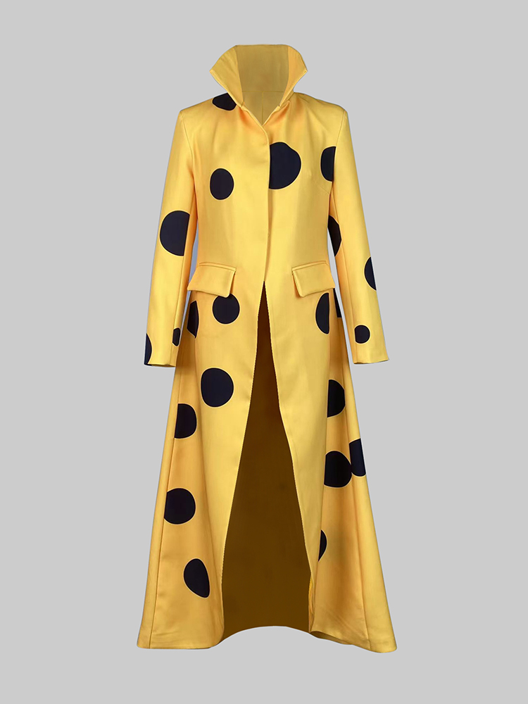 Gymystars Polka-Dot Woolen Coa - Yellow Winter Clothing recension och pris